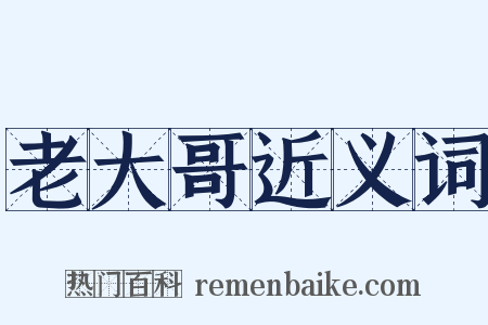 老大哥近义词是什么意思的图片